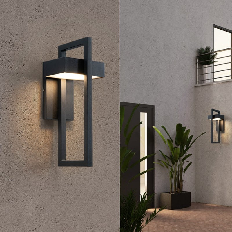 Geometric Outdoor Wall Sconce - Deco Night