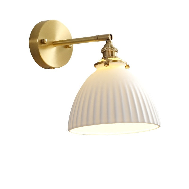 Nordic Ceramic LED Wall Sconce with Pull Chain Switch - Deco Night