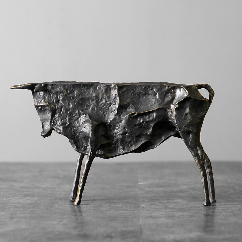 Picasso Abstract Bull Sculpture - Deco Night